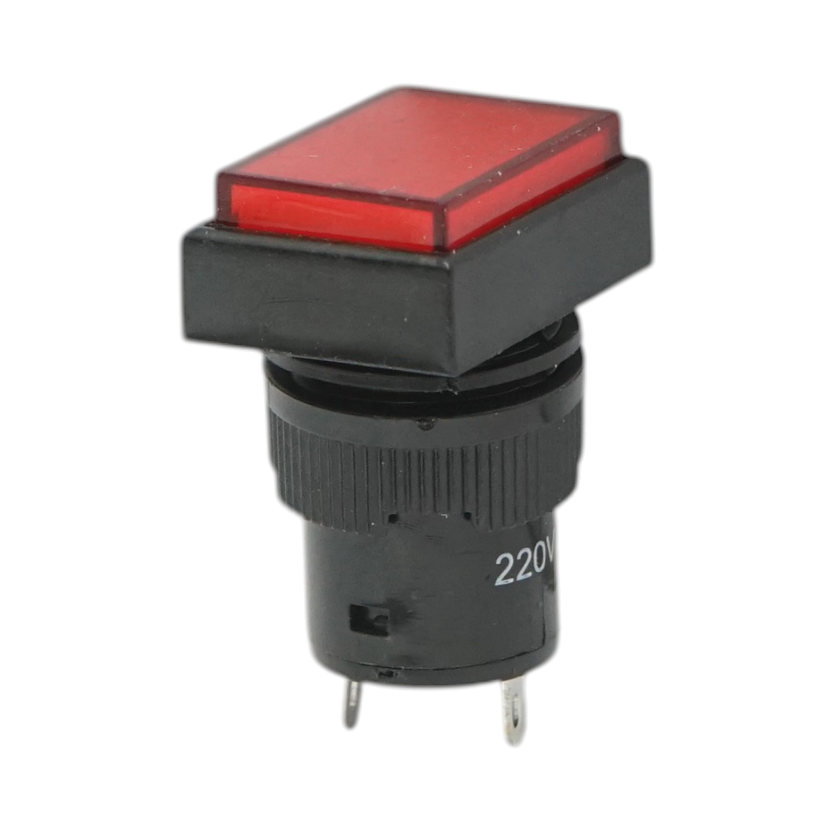 Indicator semnalizare industrial LED rosu 220V Ø 16mm patrat Breckner Germany
