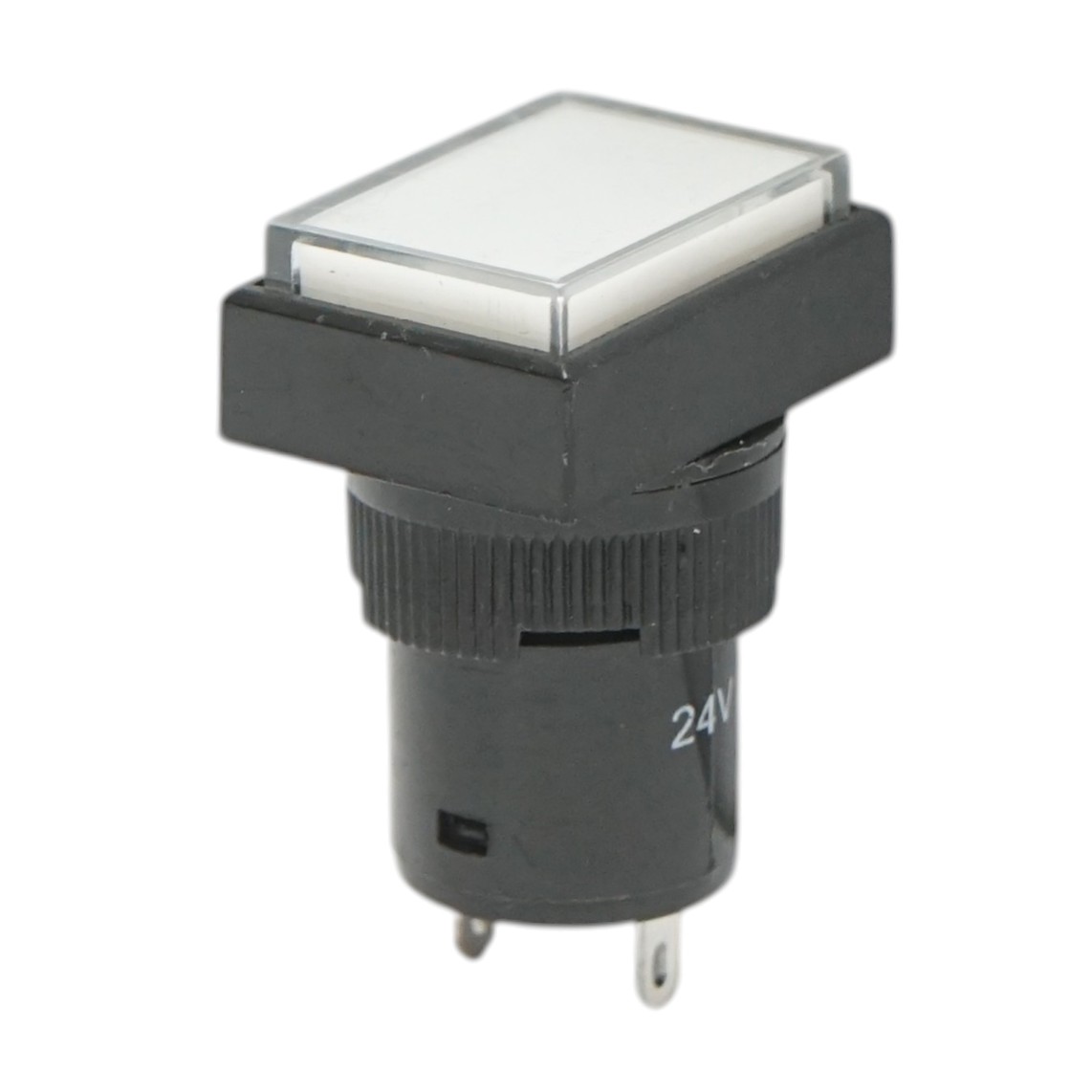 Indicator semnalizare industrial LED alb 24V Ø 16mm patrat Breckner Germany
