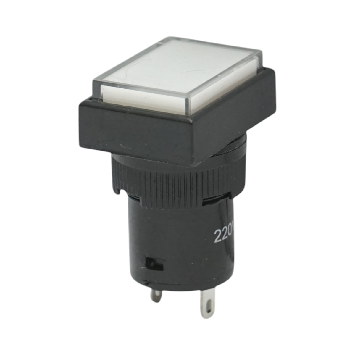 Indicator semnalizare industrial LED alb 220V Ø 16mm patrat Breckner Germany