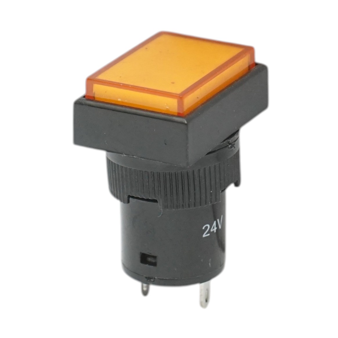 Indicator semnalizare industrial LED galben 24V Ø 16mm patrat Breckner Germany