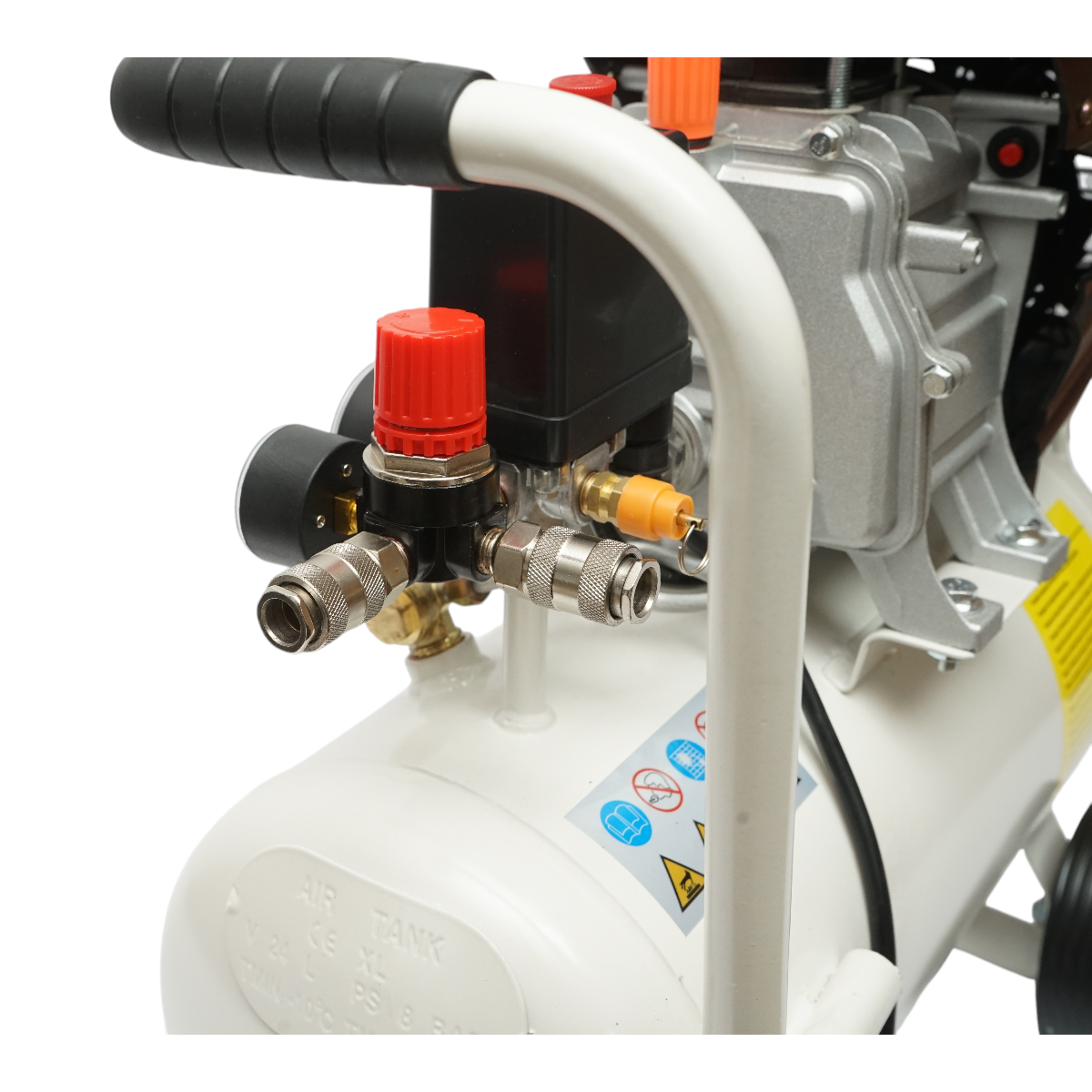 Compresor aer 24L, putere motor 1.5KW/2CP, presiune maxima 8 bar, volum aer aspirat 184 L/min Breckner Germany – imagine 7