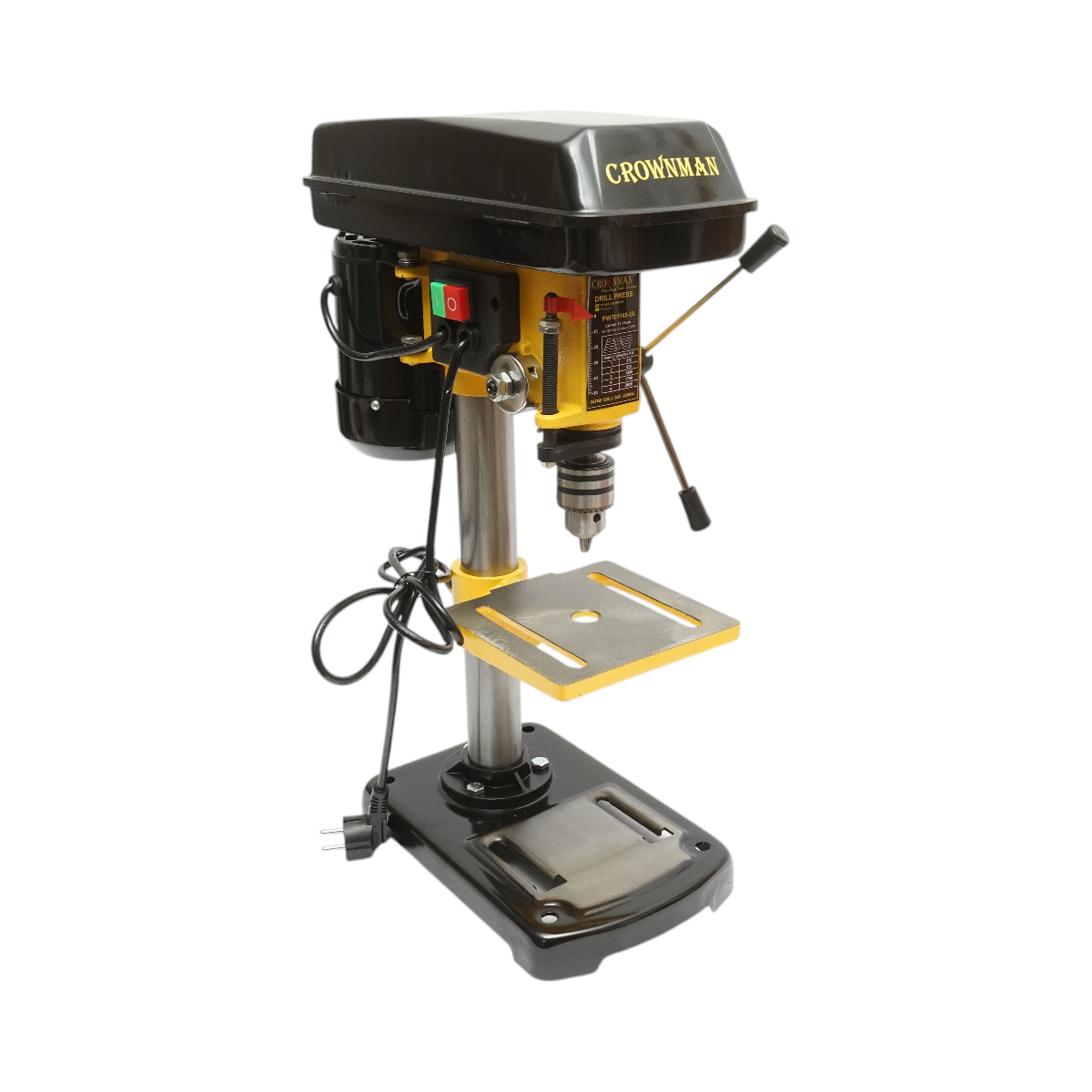 Masina de gaurit cu coloana 350W, 220V, 5 viteze 620-2620 RPM, mandrina 13mm Crownman
