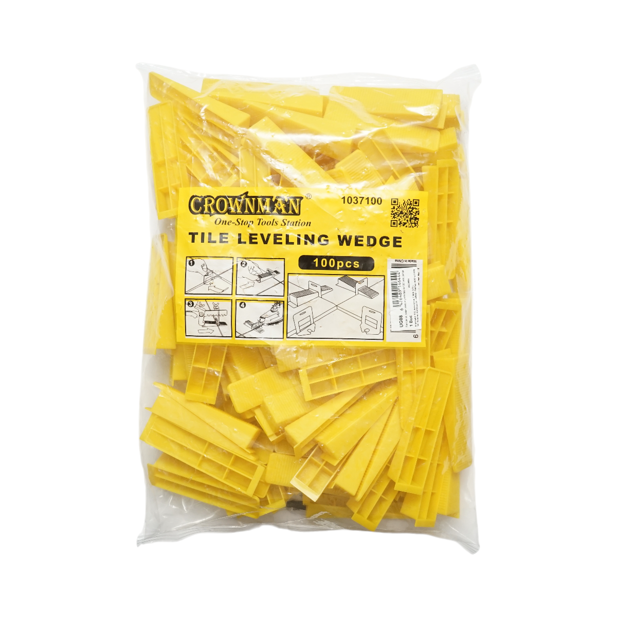 Pene sistem nivelare gresie si faianta 100 buc/set Crownman – imagine 2