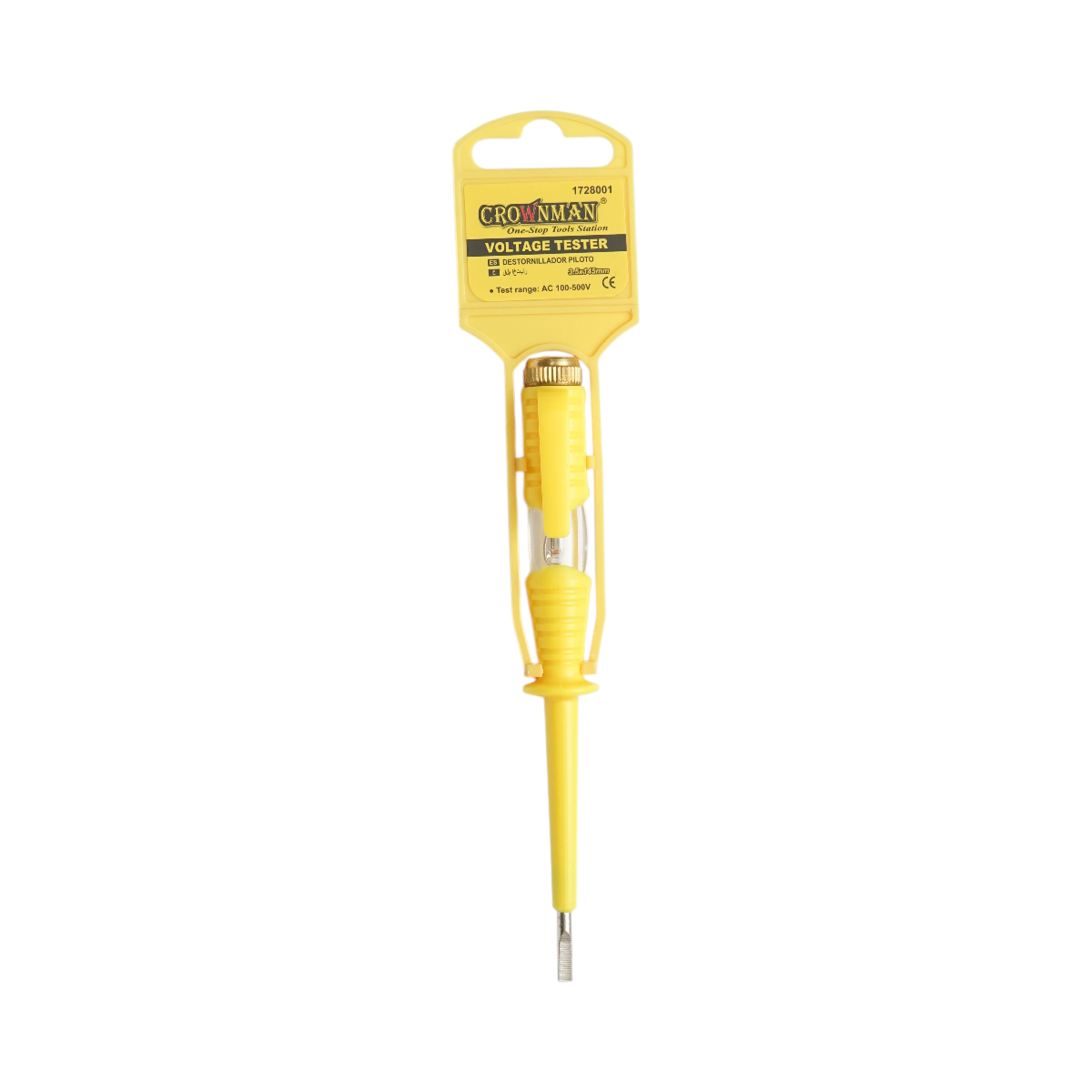 Surubelnita tester de tensiune 100-500V AC, 3.5x145mm Crownman – imagine 2
