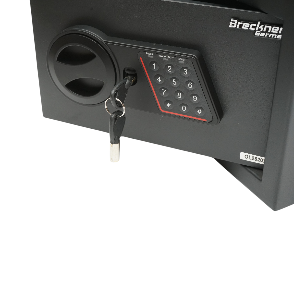 Seif mobila cu inchidere electronica si 2 chei 310x200x200mm Breckner Germany – imagine 3