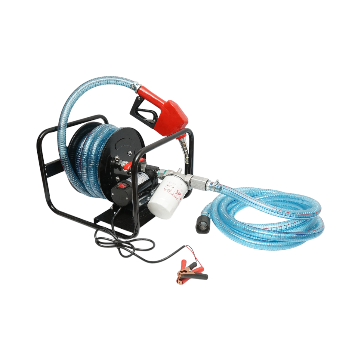 Pompa transfer combustibil mobila 12V, debit 40 L/min cu furtun si filtru Breckner Germany