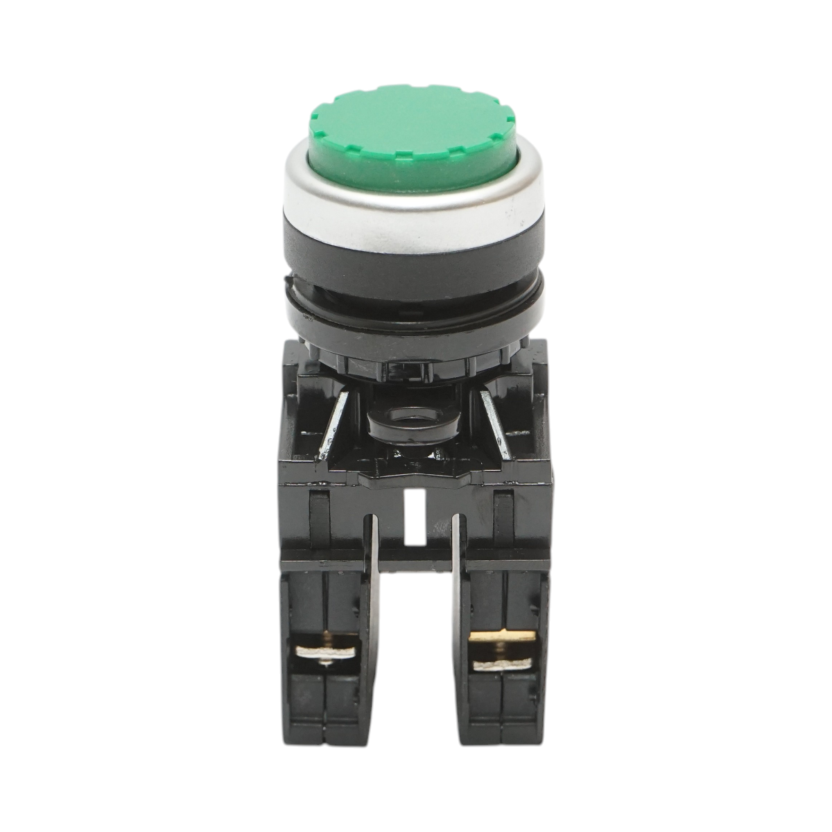 Buton comanda convex cu revenire verde 1NO+1NC, 10A/600V AC, 1A/250V DC LA42 Breckner Germany – imagine 2