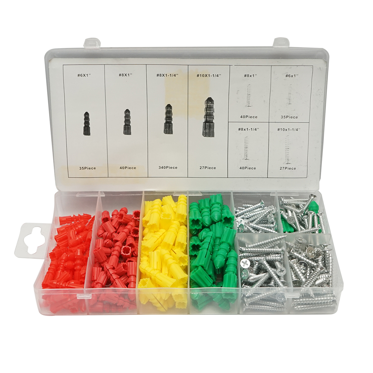 Trusa dibluri plastic si holsuruburi 6-10mm 285 piese