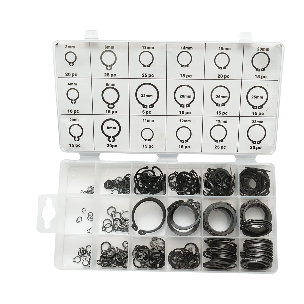 Trusa inele siguranta seeger exterioare 3-32mm 300 piese – imagine 2