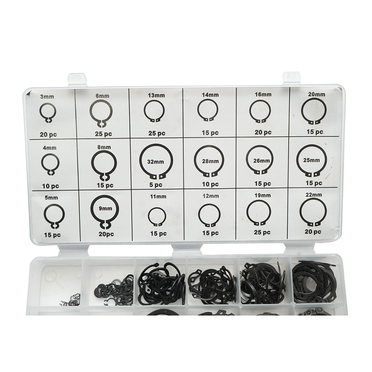 Trusa inele siguranta seeger exterioare 3-32mm 300 piese – imagine 4