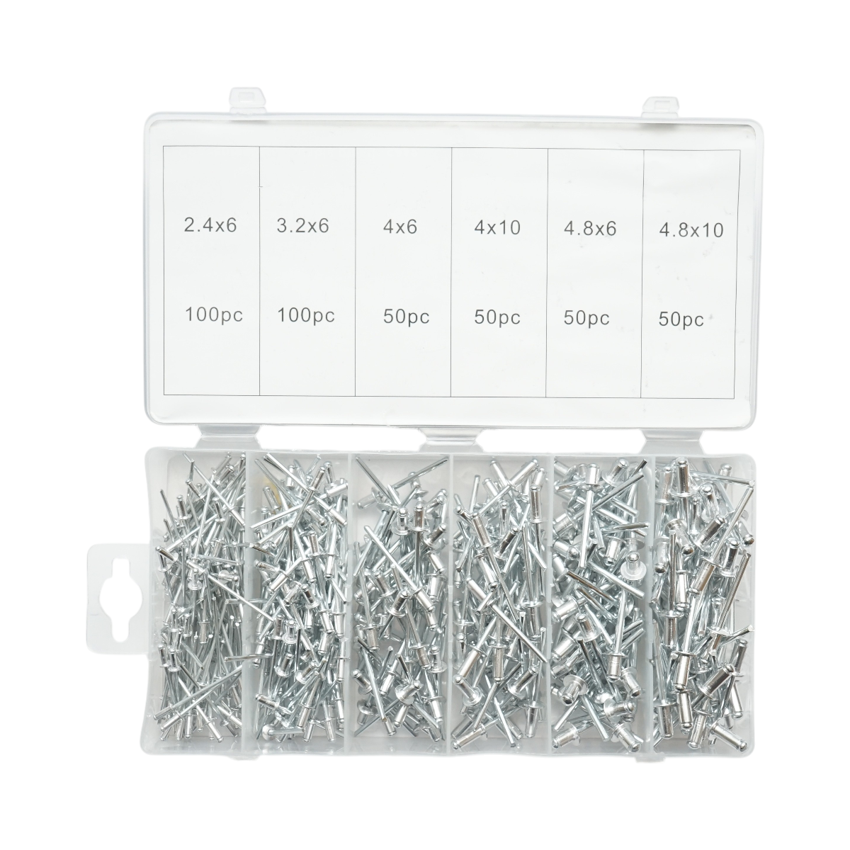 Trusa popnituri aluminiu 2.4-4.8mm 400 piese
