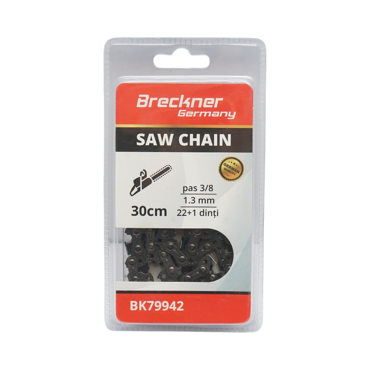 Lant drujba pas 3/8, 22+1 de dinti, 1.3mm, lungime 30cm Breckner Germany