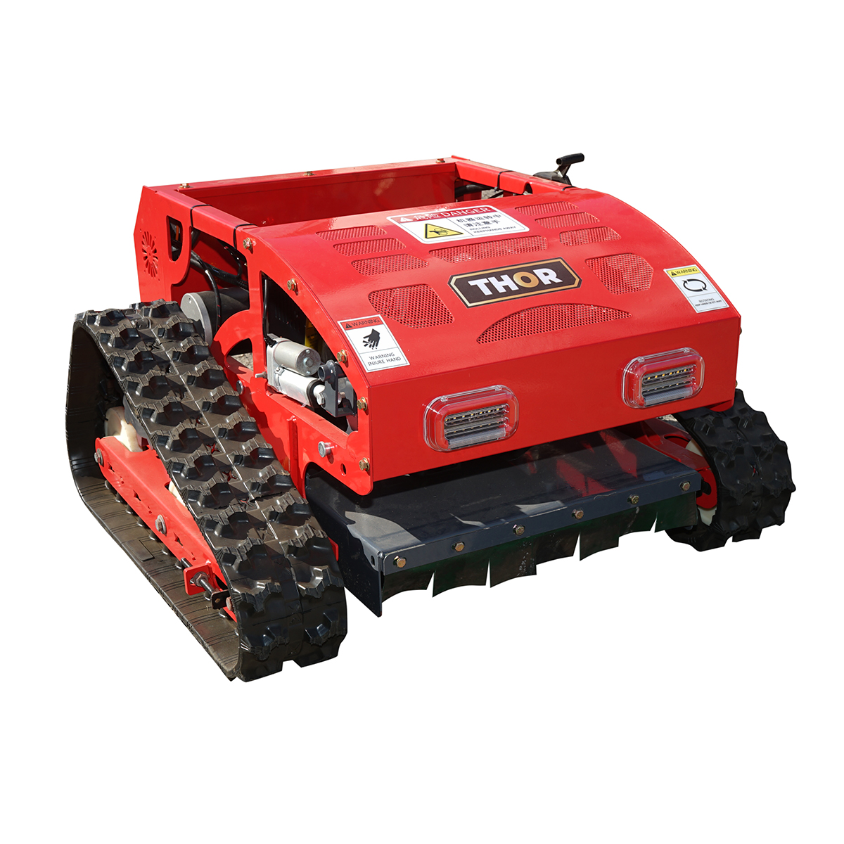 Robot de tuns iarba pe senile cu telecomanda, motor Loncin 9CP, 224cc, latime de taiere 550mm THOR – imagine 7