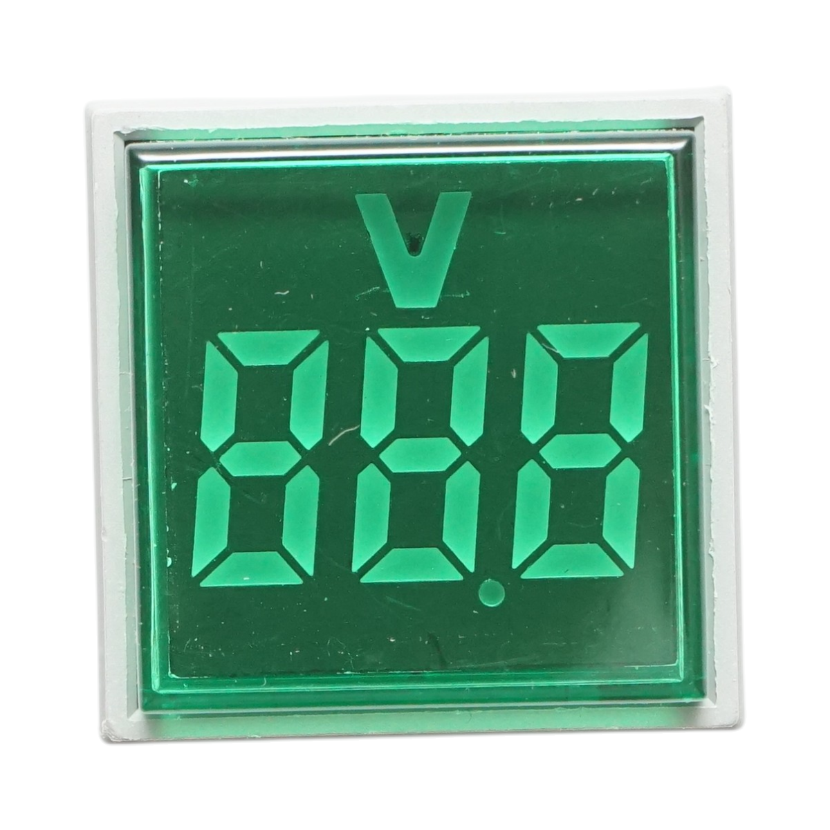 Indicator digital voltmetru LED verde 50-500V AC Ø 22mm Breckner Germany – imagine 2