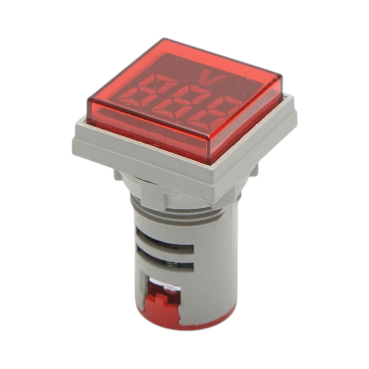 Indicator digital voltmetru LED rosu 50-500V AC Ø 22mm Breckner Germany