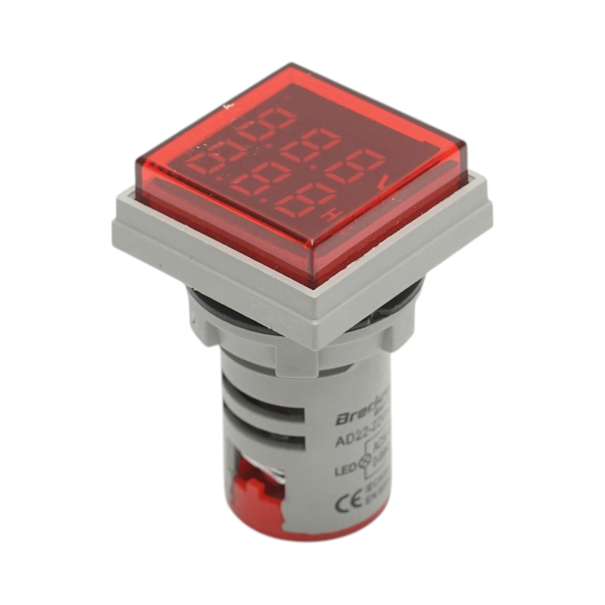 Indicator digital voltmetru si frecventa LED rosu 0-99Hz/50-500V AC Ø 22mm Breckner Germany