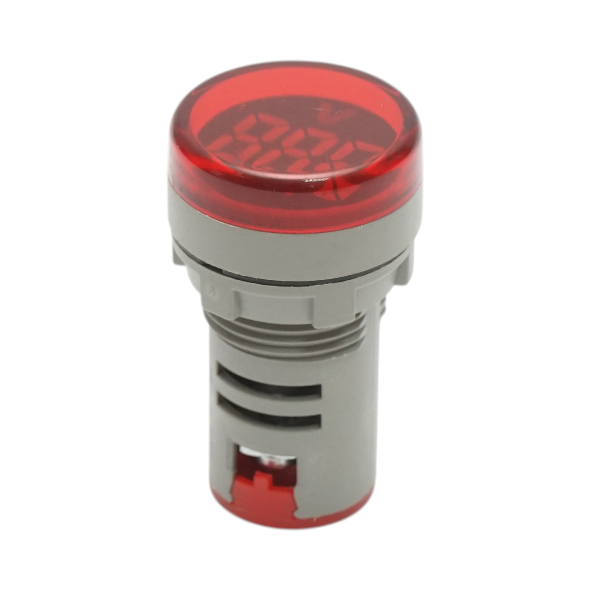 Indicator digital ampermetru LED rosu 50-500V AC Ø 22mm Breckner Germany