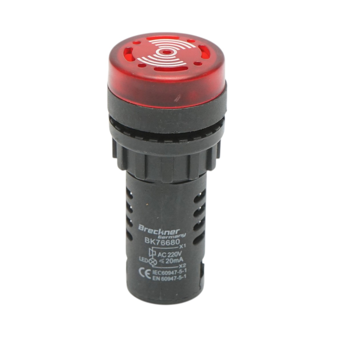 Indicator industrial semnalizare LED cu sonerie 220V AC 22mm Breckner Germany
