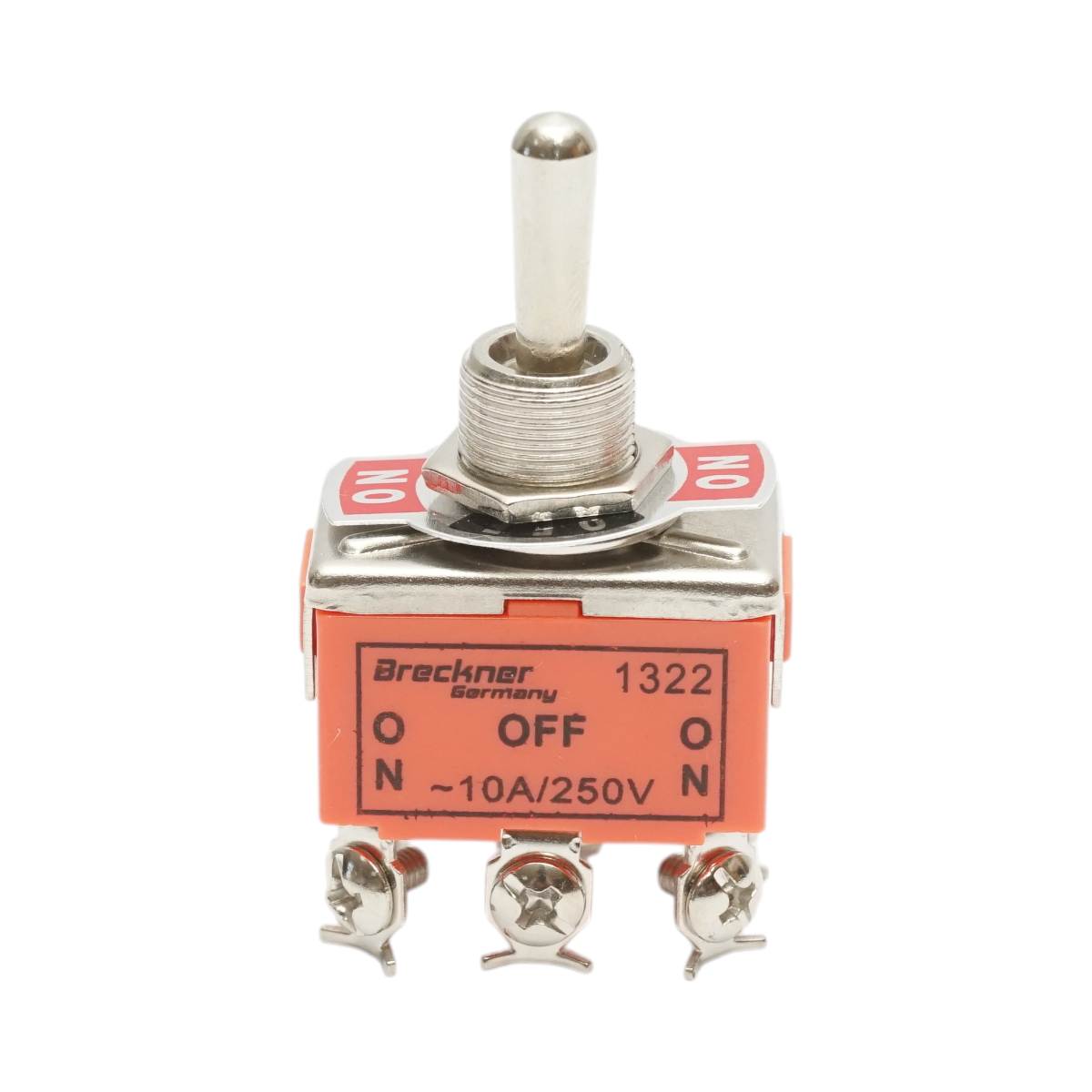 Comutator 3 pozitii ON-OFF-ON 220V, 10A Breckner Germany