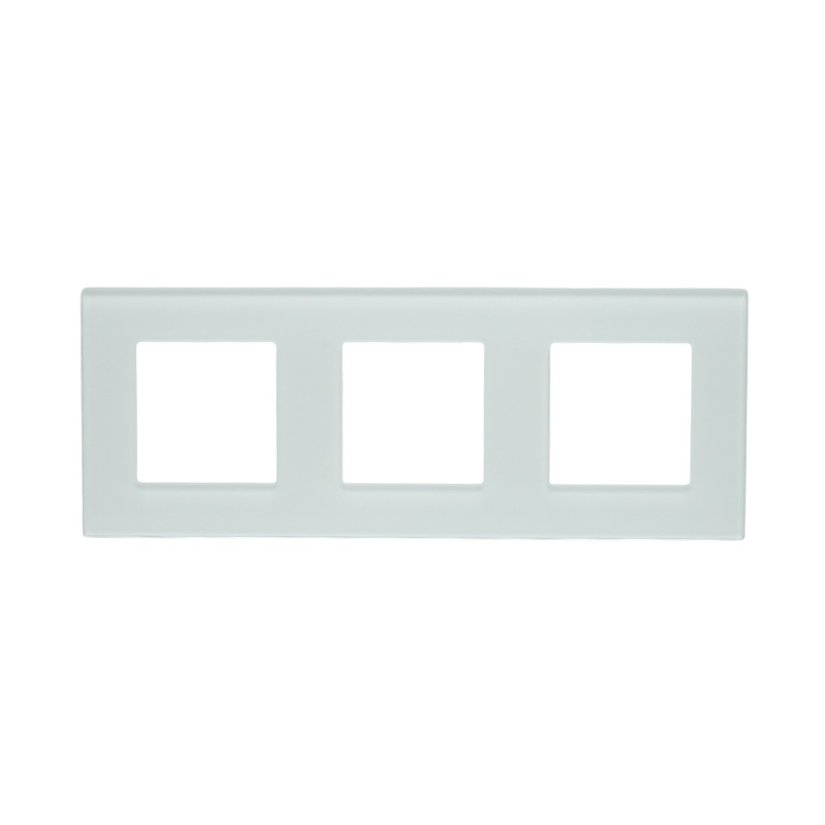 Rama tripla sticla alba priza si intrerupator 228x86x10mm