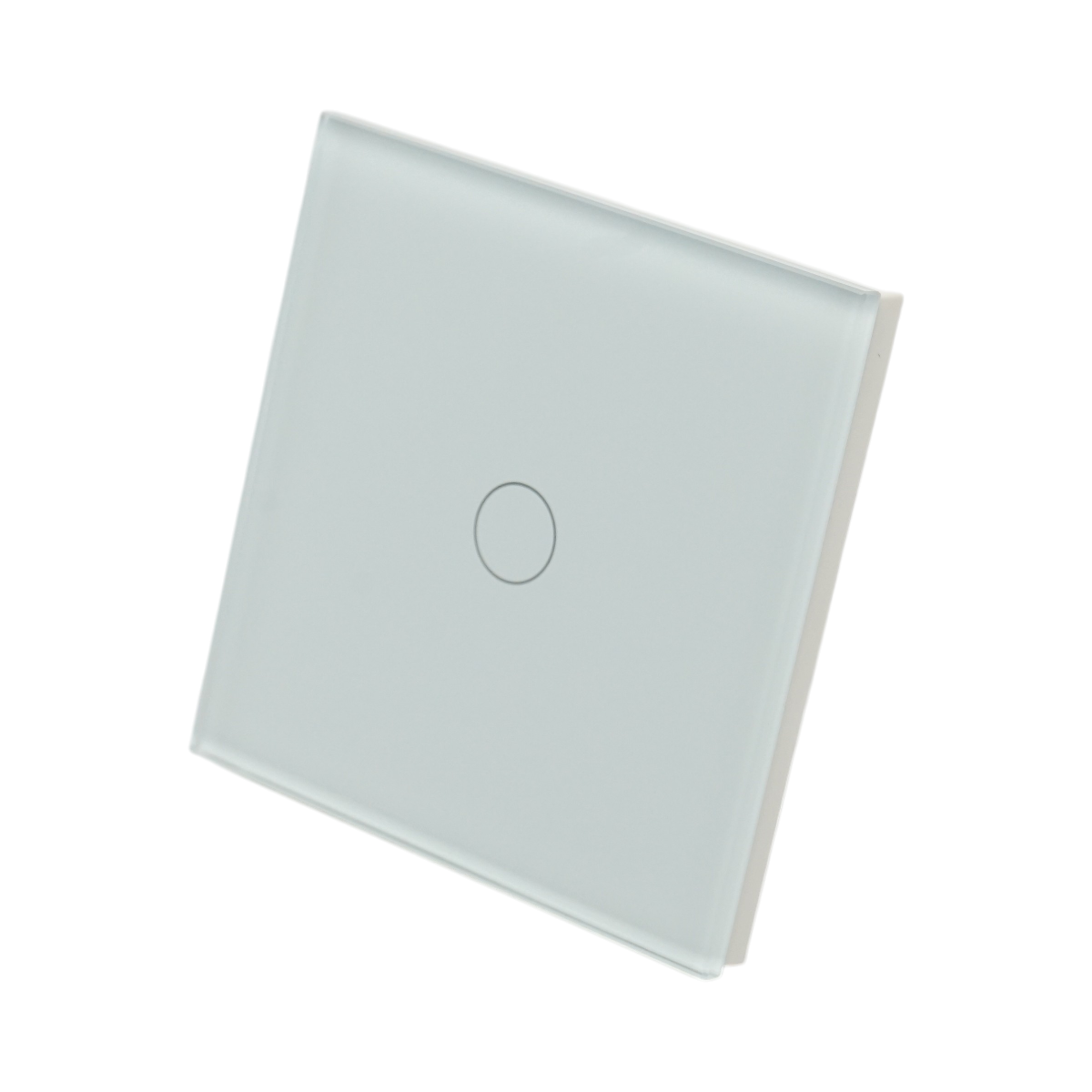 Intrerupator touch cap scara alb 220V, indicator luminos, rama sticla 86x86x34mm
