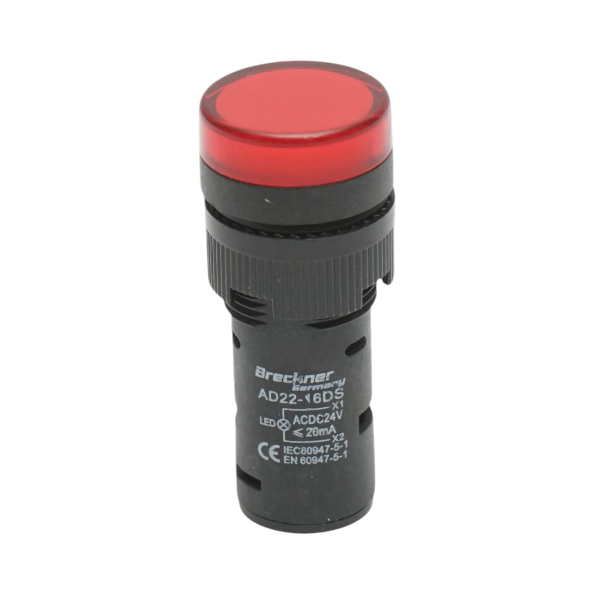 Indicator semnalizare LED rosu 24V AC/DC 16mm Breckner Germany