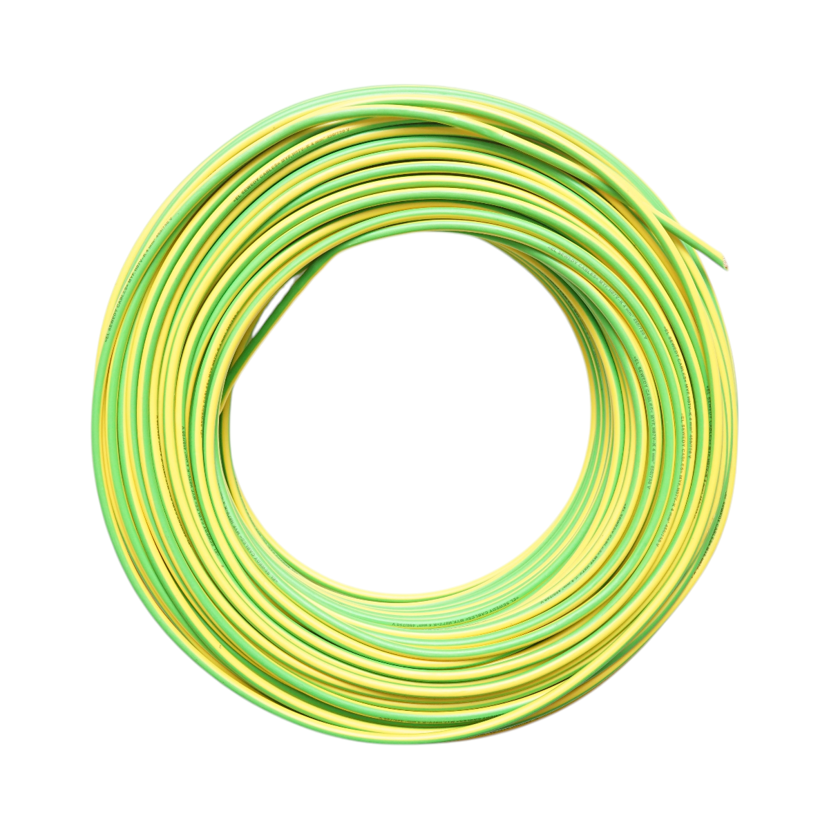 Cablu impamantare cupru 4mm galben-verde MYF H07V-K, izolatie PVC 450/750V 100m/rola – imagine 2