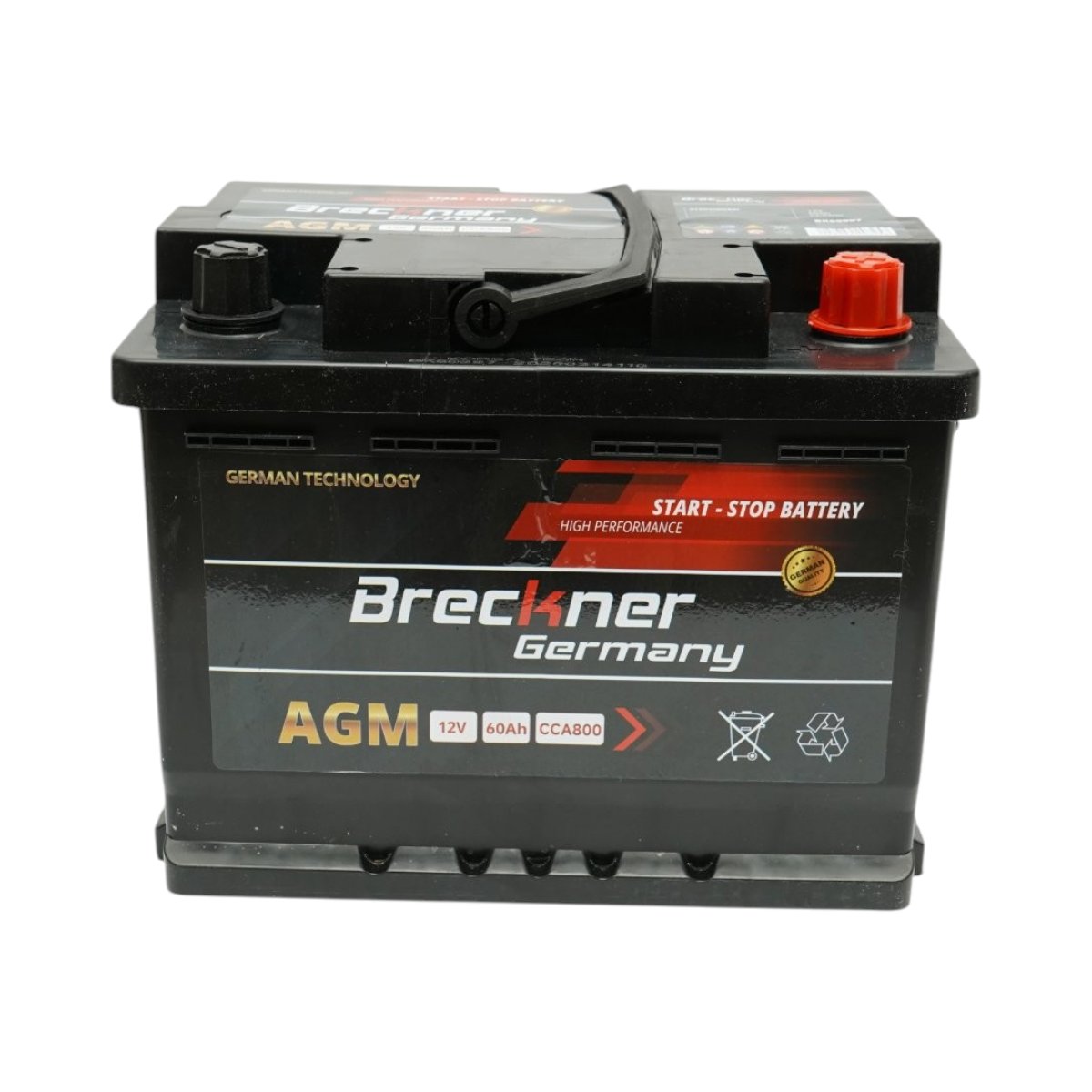 Baterie auto AGM start-stop 12V, 60Ah, 800A la pornire 242x174x189mm Breckner Germany