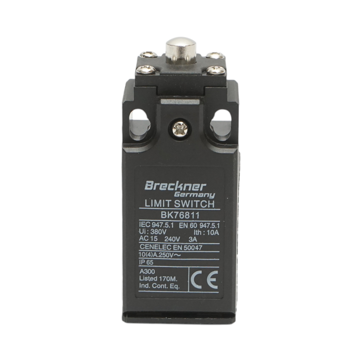 Intrerupator limita cu actuator tip piston 250V/380V, 10A IP65 Breckner Germany