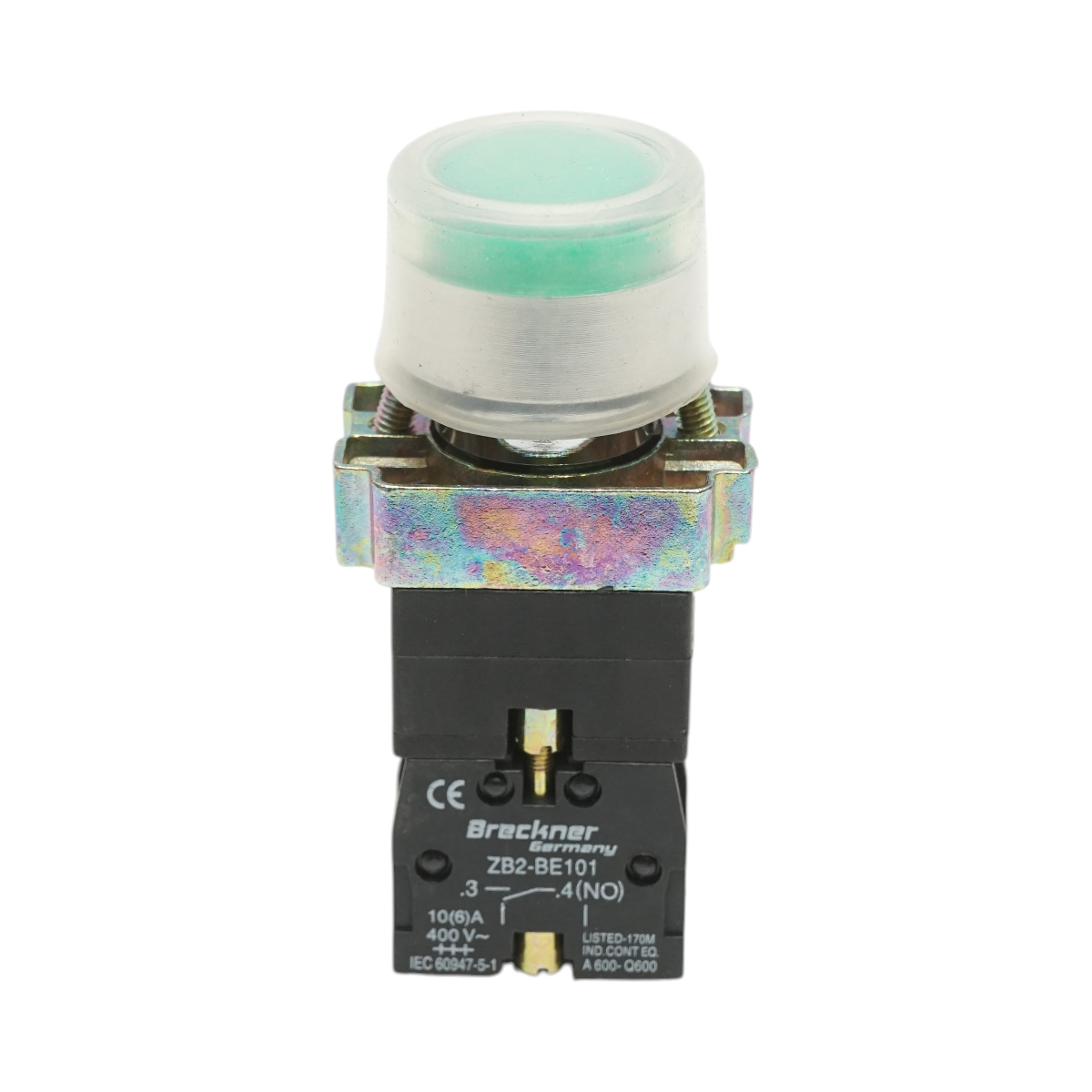 Lampa semnalizare cu alimentare directa verde si protectie 1NO, 24V, IP65, LAY5 Breckner Germany