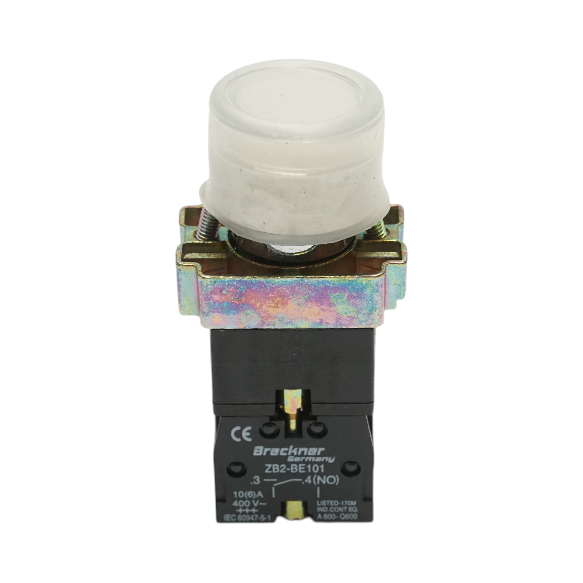 Lampa semnalizare alba cu alimentare directa si protectie 1NO, 220V, IP65, LAY5 Breckner Germany
