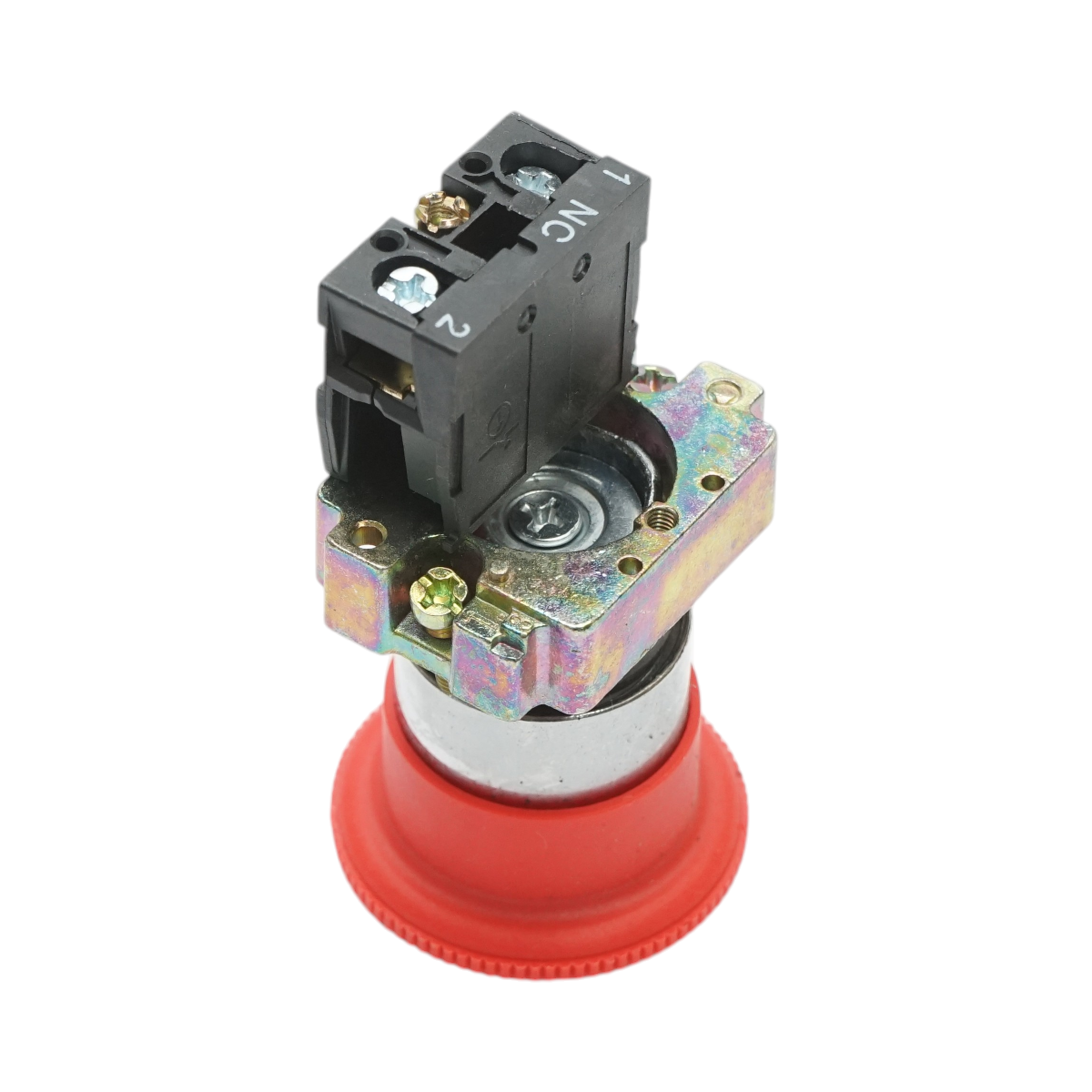 Buton comanda oprire de urgenta rosu cu deblocare prin rasucire 40mm, 1NC, 400V/10A, LAY5 Breckner Germany – imagine 4