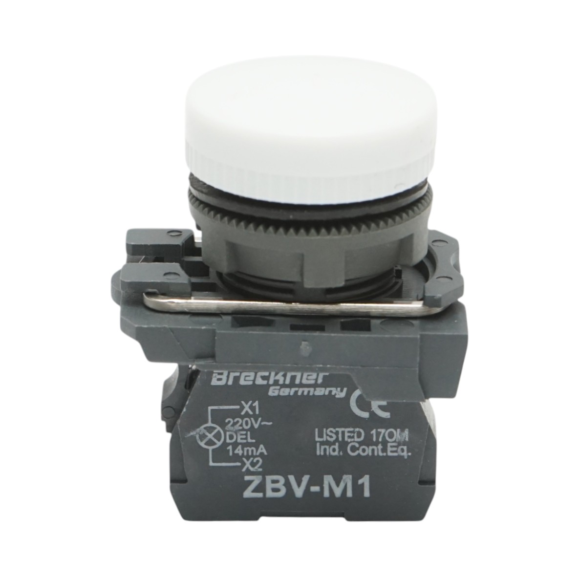Indicator semnalizare LED alb 1NO+1NC, 220V, 14mA, TB5 Breckner Germany