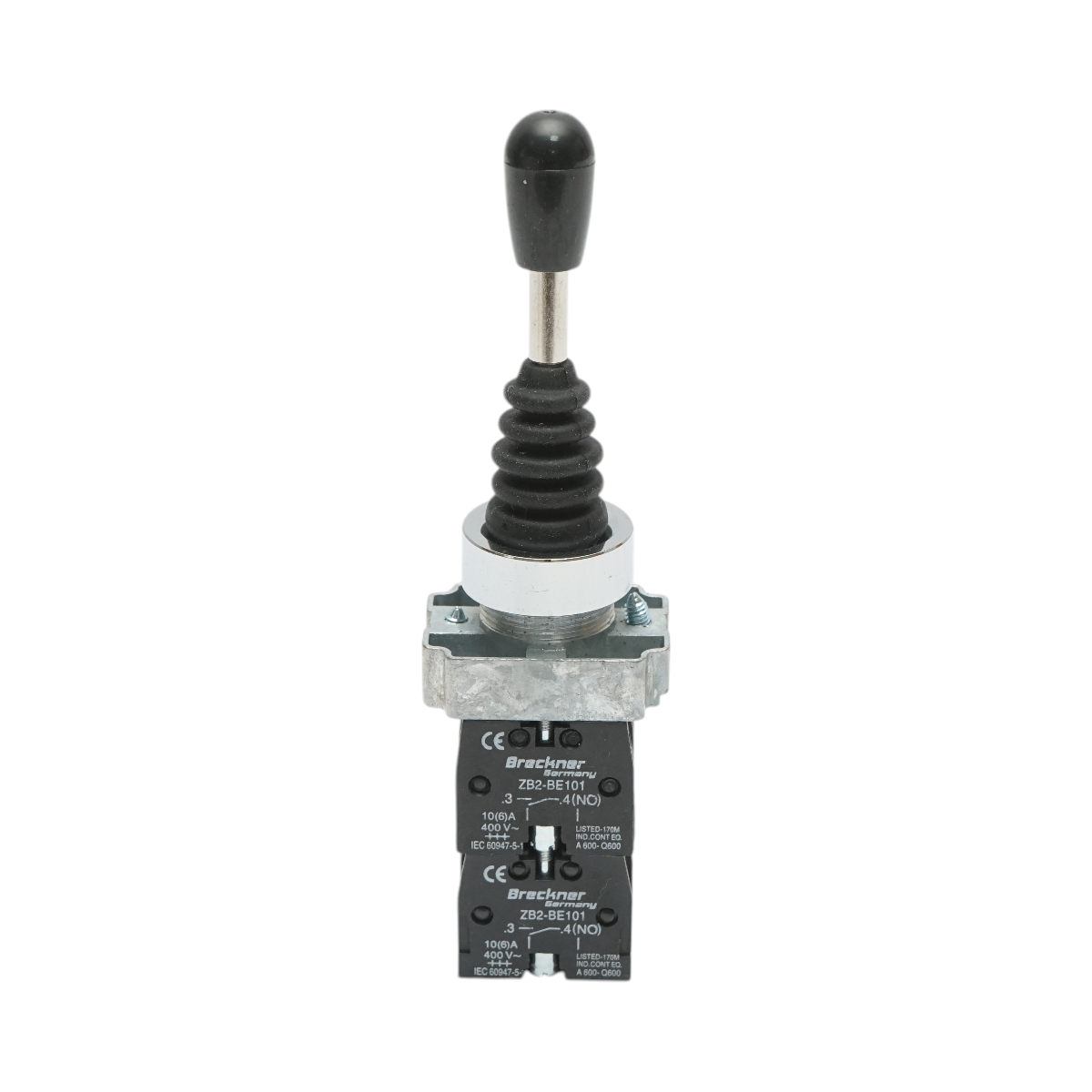 Comutator joystick 4 pozitii cu revenire 4NO, 400V/10A Breckner Germany