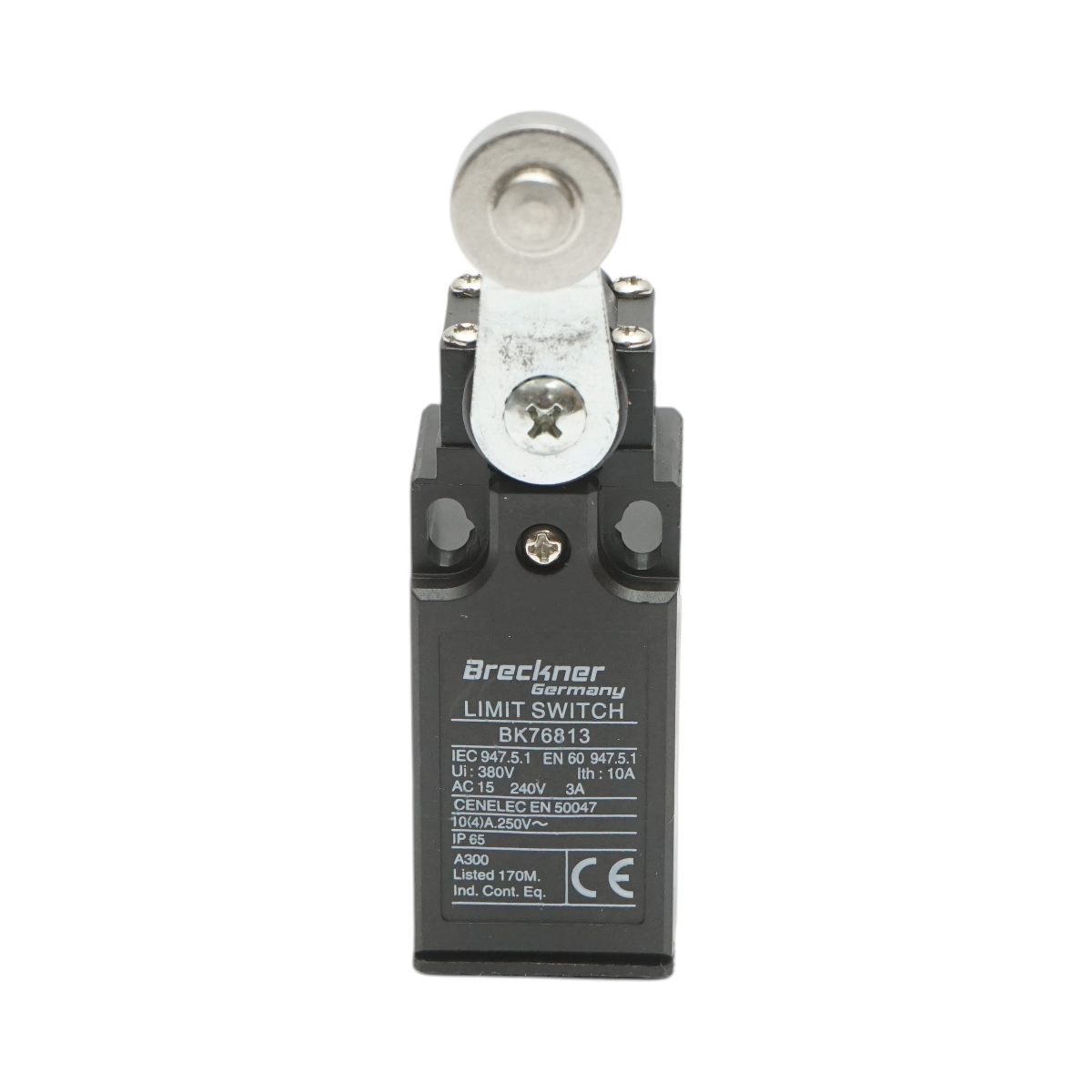 Intrerupator limita cu actuator tip piston si brat reglabil scurt 250V/380V, 10A IP65 Breckner Germany