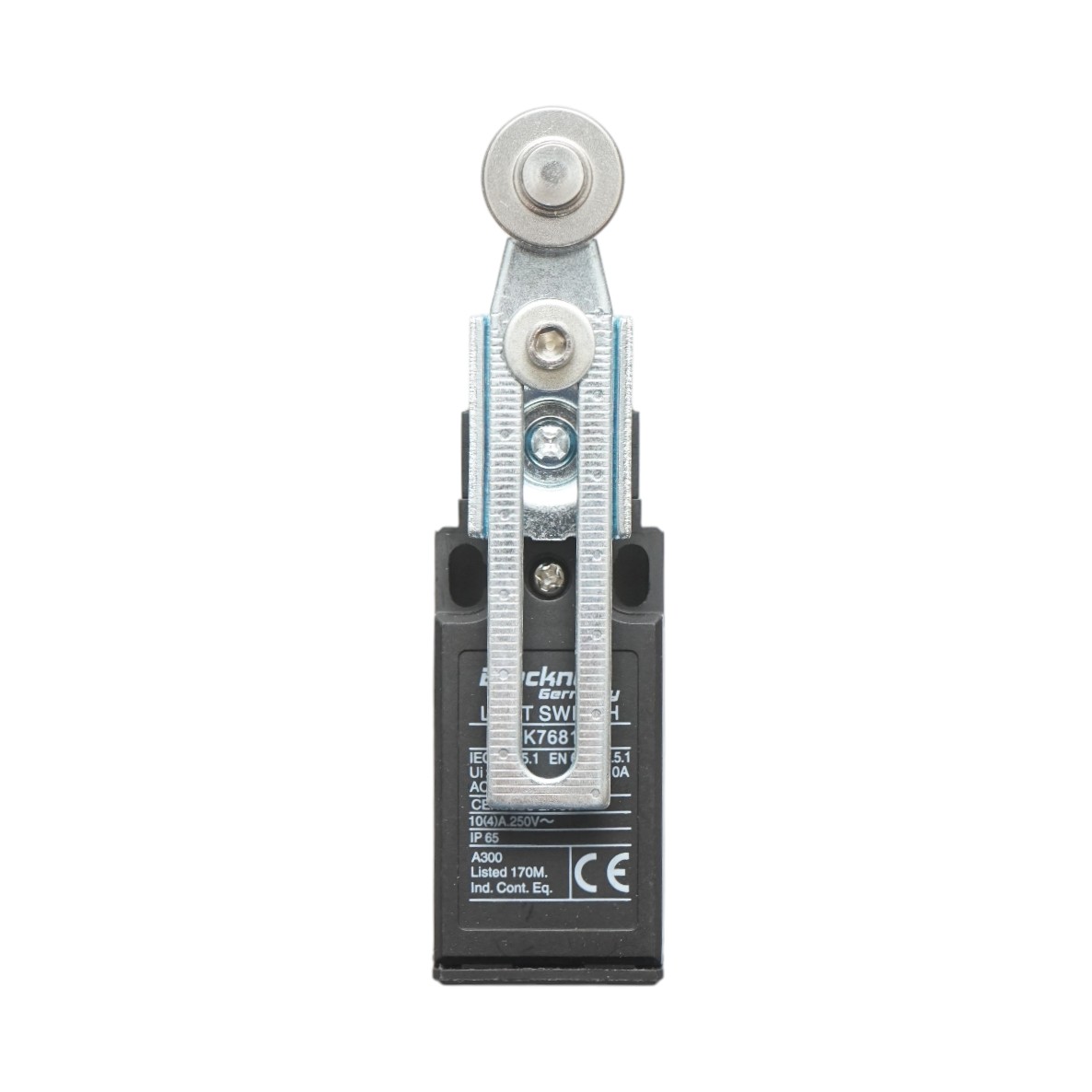 Intrerupator limita cu actuator tip piston si brat reglabil lung 250V/380V, 10A IP65 Breckner Germany