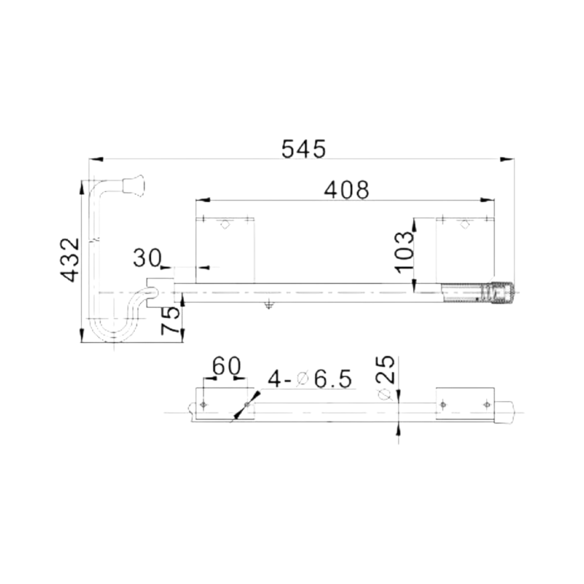 Opritor usa remorca camion cu suport tip francez din otel zincat 545mm – imagine 5