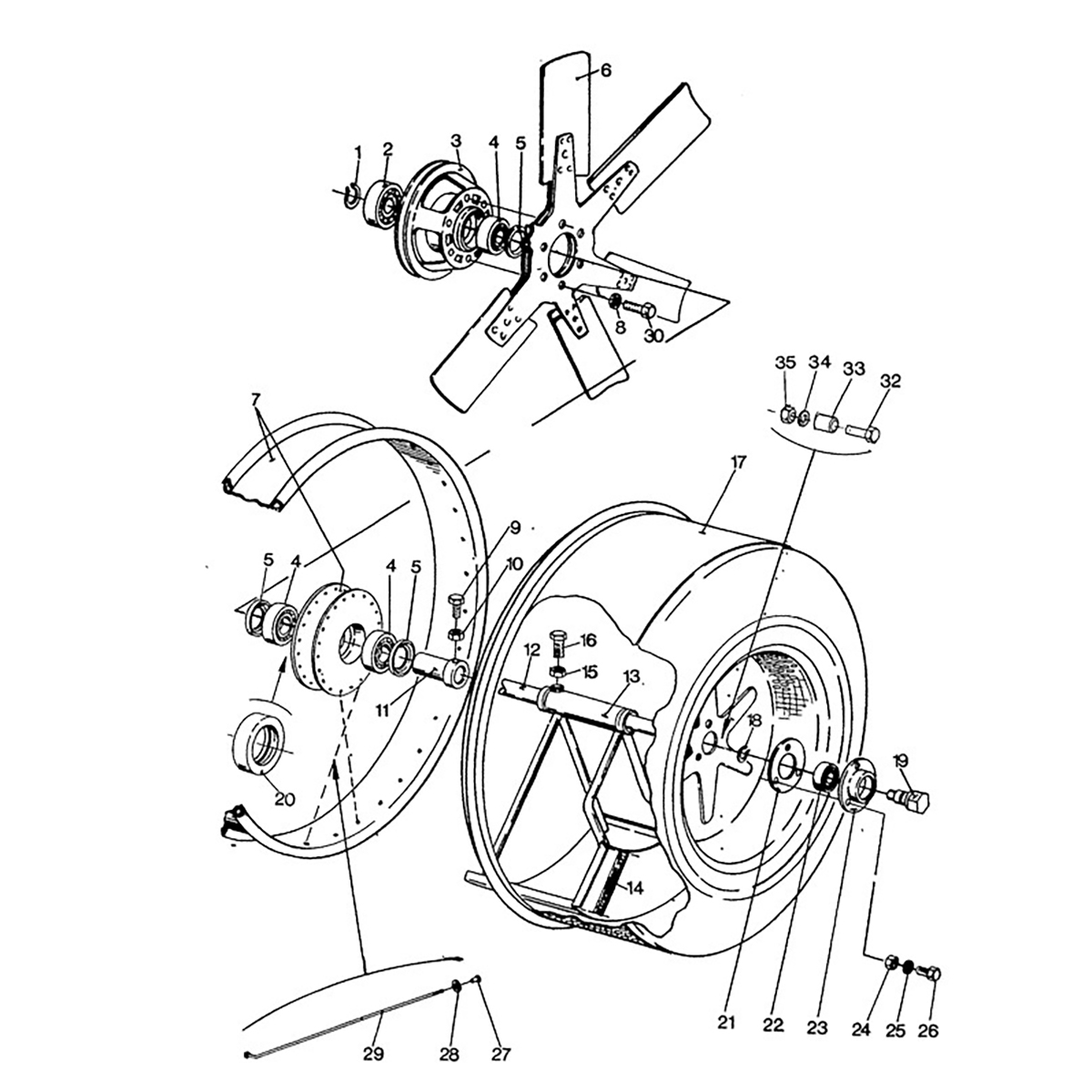 Roata perie combina New Holland 8060, 8070, 8080 cod OEM 80396767, 396767 – imagine 5