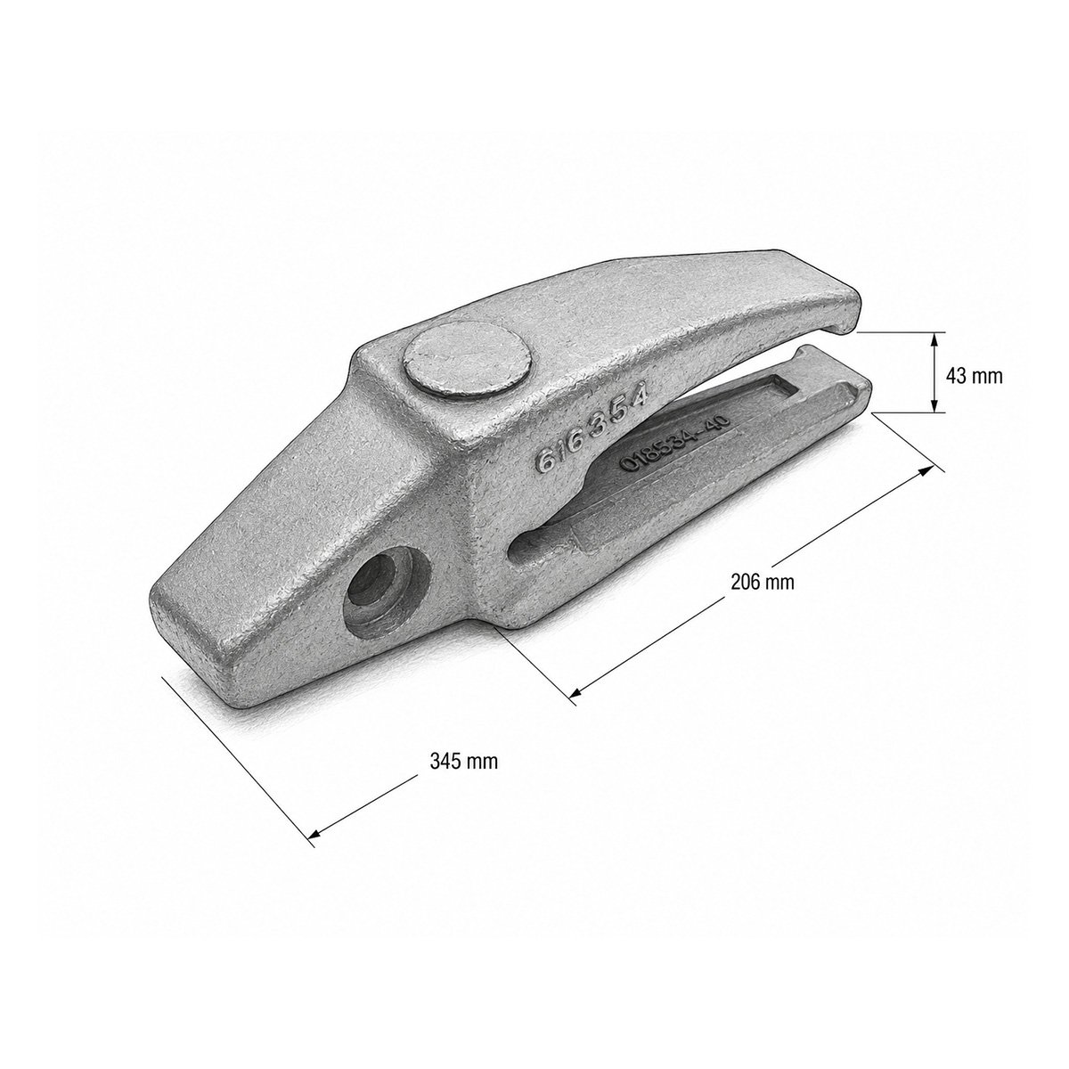 Adaptor dinte cupa Caterpillar J350 cod OEM 6i6354 – imagine 4