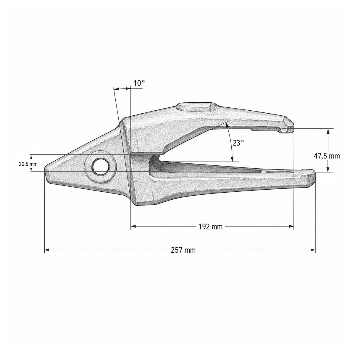 Adaptor cupa excavator Caterpillar J400 cod OEM 6I6404 – imagine 4