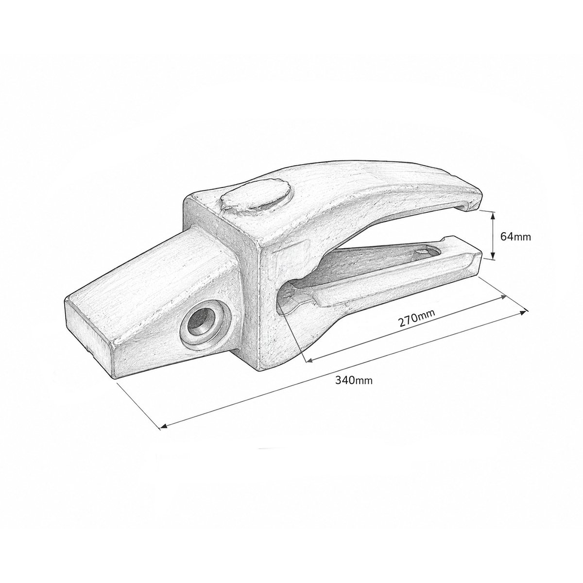 Adaptor cupa excavator Caterpillar J550 cod OEM 6I6554 – imagine 4