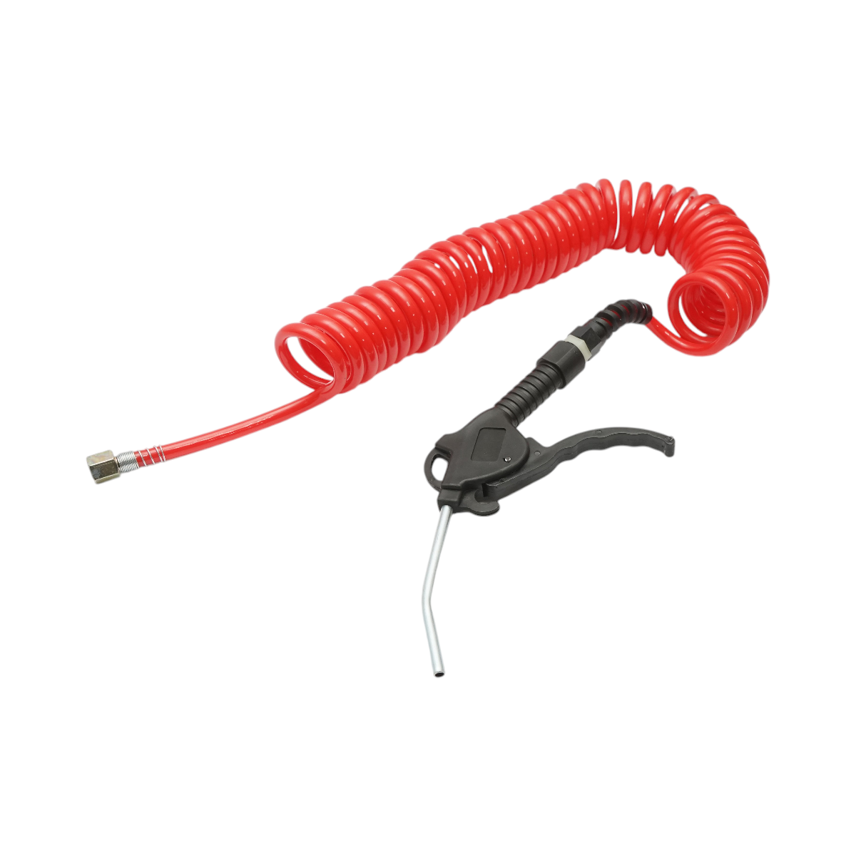 Pistol suflat aer comprimat cu furtun spiralat PE 5m si racord filet interior M12 – imagine 2