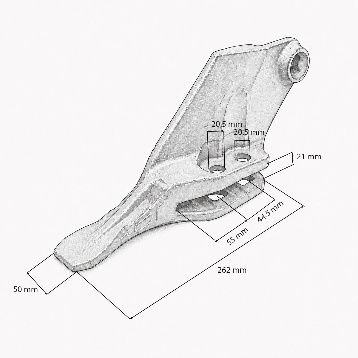 Dinte cupa lateral stanga buldoexcavator JCB 4CX cod OEM 333-D8456 – imagine 4