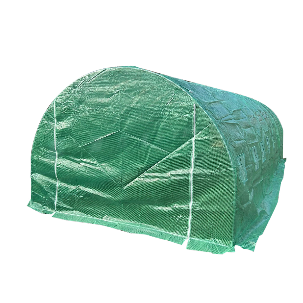 Solar de gradina 1200x300x200cm cu sistem irigare, folie verde PE cu plasa 140g/mp UV, 24 ferestre, 2 usi, teava otel galvanizat 25mm THOR