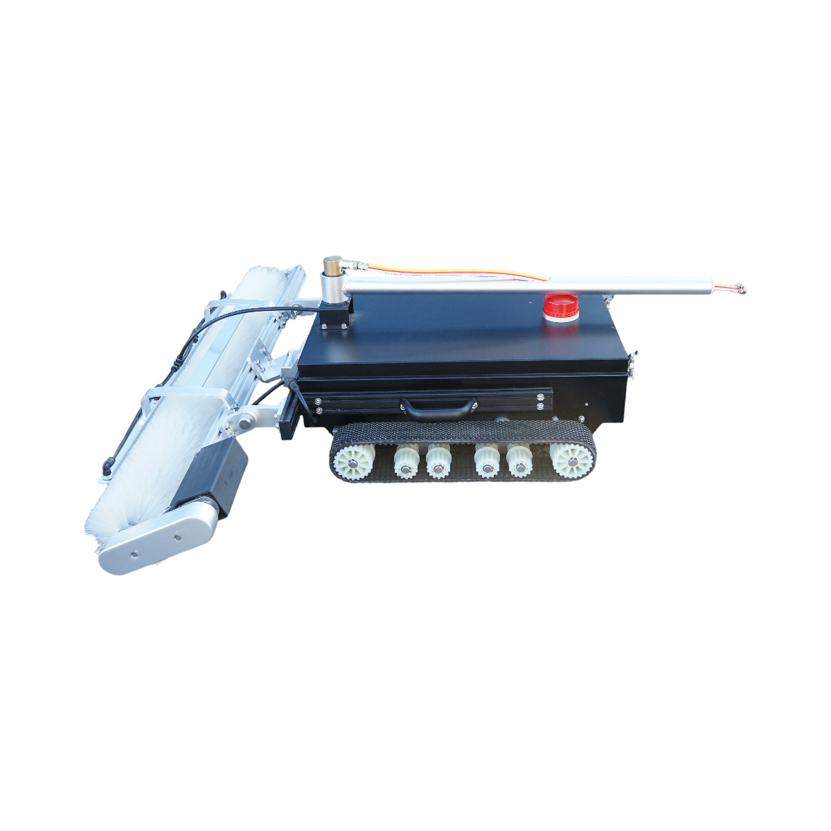 Robot curatare panouri solare fotovoltaice 24V, 380W cu telecomanda, baterie Li-ion 2x26Ah, latime perie 1100mm – imagine 2