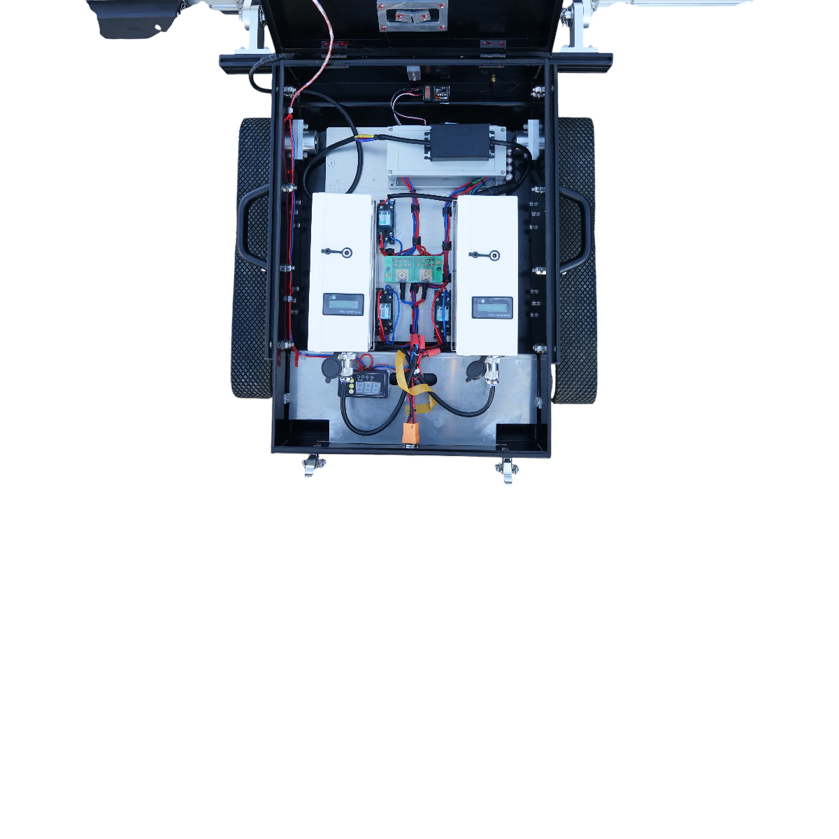 Robot curatare panouri solare fotovoltaice 24V, 380W cu telecomanda, baterie Li-ion 2x26Ah, latime perie 1100mm – imagine 7