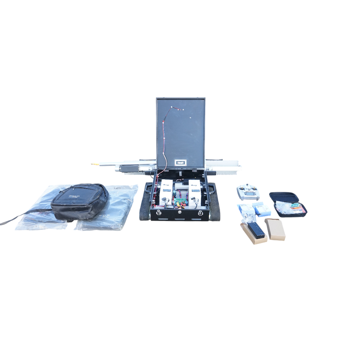 Robot curatare panouri solare fotovoltaice 24V, 380W cu telecomanda, baterie Li-ion 2x26Ah, latime perie 1100mm – imagine 9