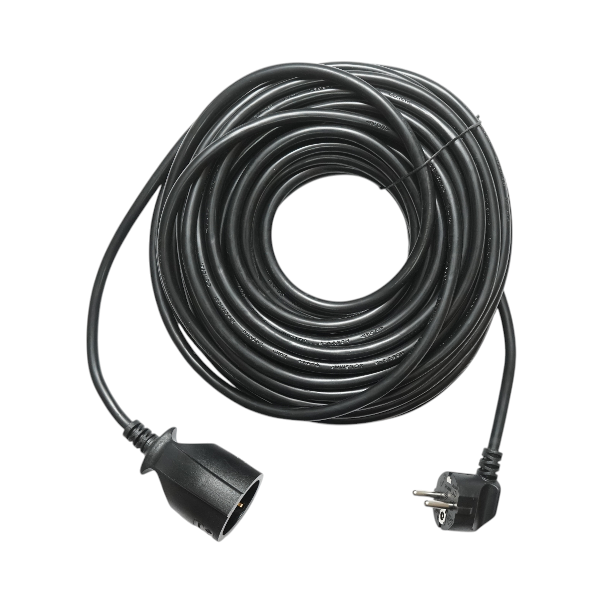 Cablu prelungitor electric 20m, 3x1.5mm H05VV-F, negru cu priza Schuko 16A/250V – imagine 2