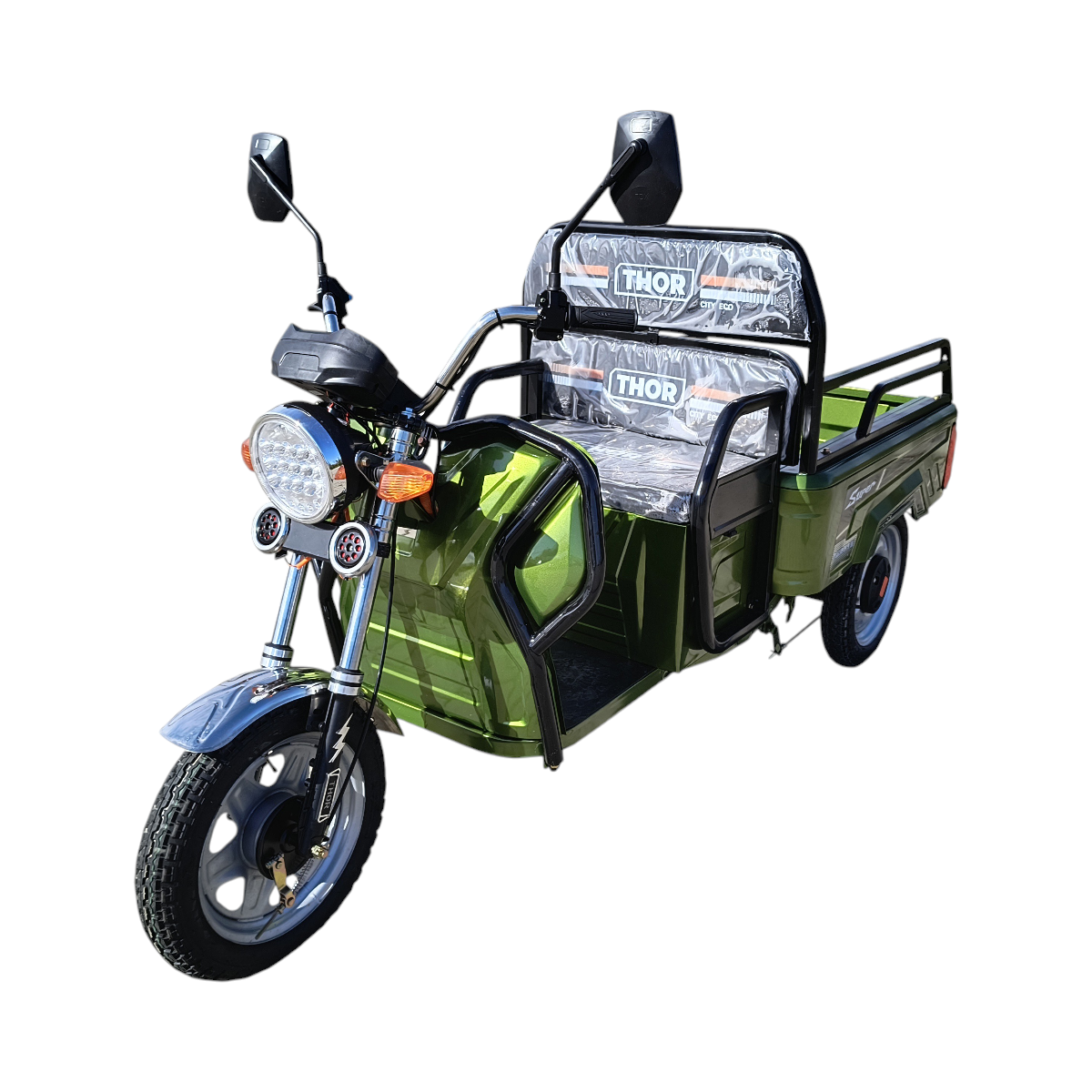 Triciclu electric Thor CITY ECO verde 650W 48V20Ah