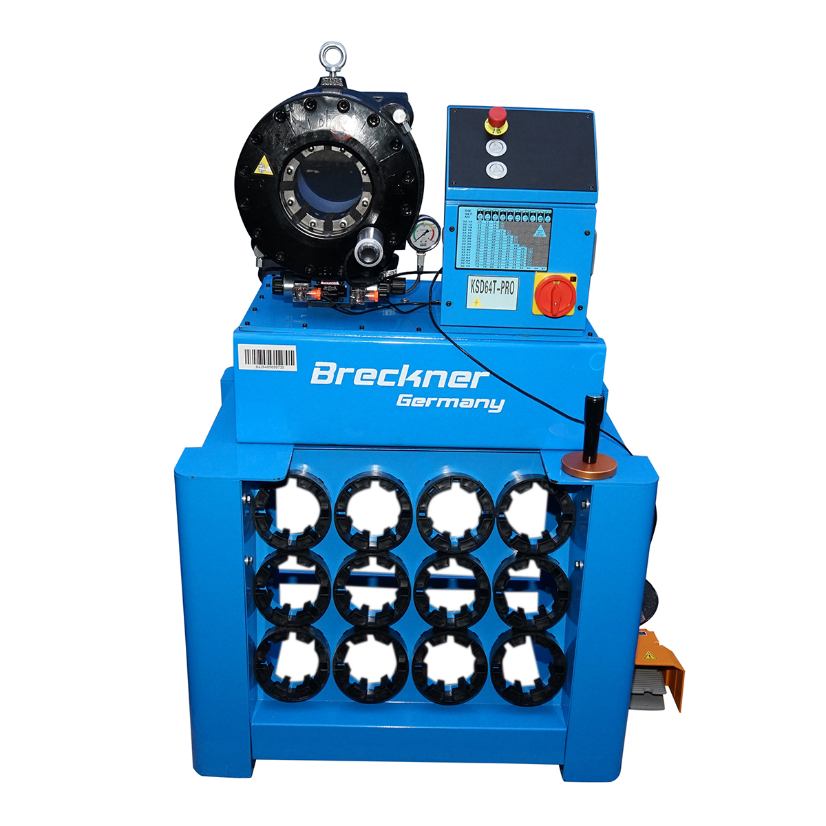 Masina de sertizat furtunuri hidraulice fi 6-69mm 4kW, 380V cu schimbare rapida Breckner Germany